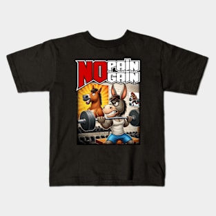 No Pain no Gain Mule Kids T-Shirt